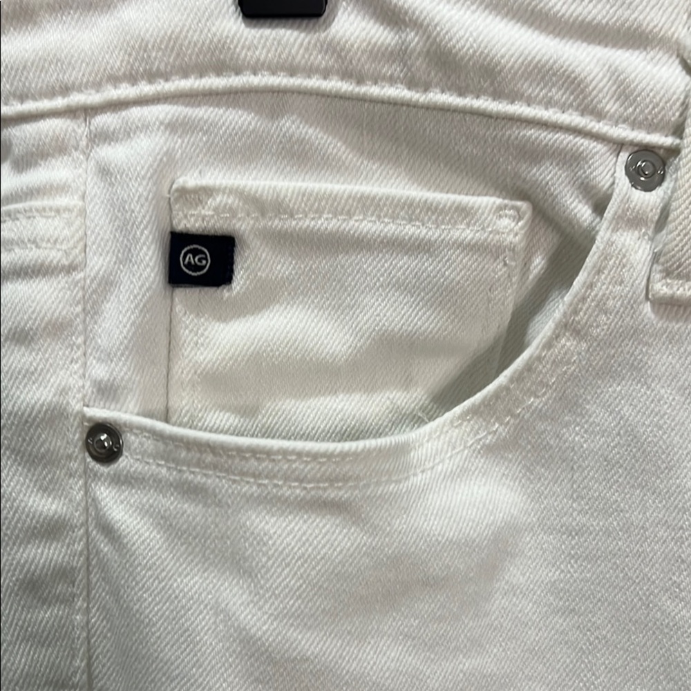 AG Adriano Goldschmidt Vintage White Jeans Prima Mid-Rise Cigarette Slim Skinny - Picture 3 of 15